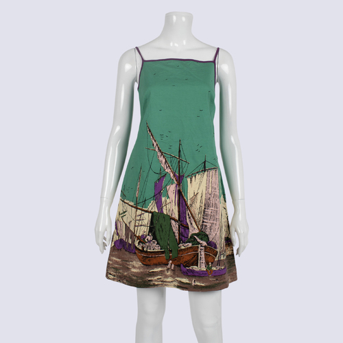 Leona Edmiston 50's Italian Print Dress